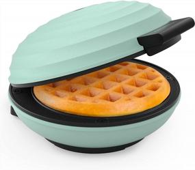 img 4 attached to CROWNFUL Mini Waffle Maker: Compact & Non-Stick Chaffle Machine With Recipe Guide For Perfect Breakfast, Dessert, Sandwich & Snacks In Aqua