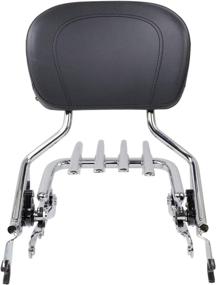img 3 attached to 🔧 AUFER Chrome Detachable Upright Passenger Backrest Sissy Bar: Ultimate Luggage Rack Mounting Kit for Touring Road Street Electra Glide Road King 2014-2022