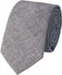 houlife solid cotton stripe skinny ties for men - slim men's neckties perfect for weddings and parties logo