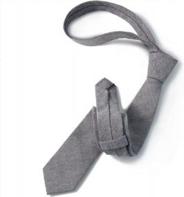 img 1 attached to HOULIFE Solid Cotton Stripe Skinny Ties For Men - Slim Men'S Neckties Perfect For Weddings And Parties