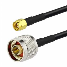 img 3 attached to 50Ft RG58 Coaxial Cable With N Male To SMA Male Connector - Ideal WiFi, 3G/4G/5G/LTE, CB Ham Radio And ADS-B Antenna Extension Cable By Superbat