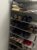 img 1 attached to 📦 UDEAR Grey Shoe Rack: Portable Storage Organizer with Non-Woven Fabric Cover for Free Standing review by Donald Blanco