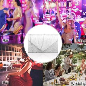 img 2 attached to Evening Envelope Handbag Sequin Shoulder Women's Handbags & Wallets : Clutches & Evening Bags
