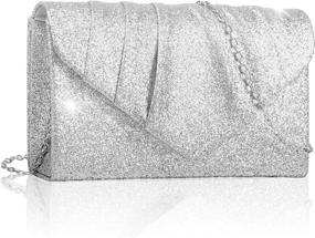 img 4 attached to Evening Envelope Handbag Sequin Shoulder Women's Handbags & Wallets : Clutches & Evening Bags