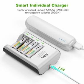 img 3 attached to EBL 8-Pack AAA Rechargeable Batteries With 1100MAh Capacity, Smart C807 Battery Charger, And Micro USB Charging Cable