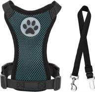 🐾 kosttapaws dog car vest harness with seatbelt set - adjustable pet harness with safety belt - double breathable mesh fabric for small medium large dogs - vehicle connector strap included logo