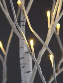 img 1 attached to 8FT 132 LED Birch Tree - Perfect For Home, Festival, Party & Christmas Decorations | Indoor/Outdoor Use | Warm White Lights