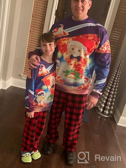 img 1 attached to ❤️ Lovekider Kids Ugly Christmas Sweater: Hilarious 3D Xmas Pullover with Inner Fleece in Size 4-16 review by Jerome Godwin