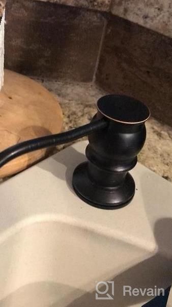 img 1 attached to Oil Rubbed Bronze Kitchen Sink Soap Dispenser With High Capacity 320ML Bottle - GICASA Brass Countertop Liquid Dish Soap Dispenser With Under Sink Metal Pump For Easy Dispensing review by Bobby Cantu
