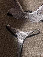 img 1 attached to Floral Lace Bra And Panty Set: Exotic 2 Piece Lingerie For Women With Underwired Support review by Shaun Stapp
