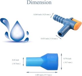 img 3 attached to 💧 J.CARP Bite Valve Tube Nozzle Replacement with On-Off Switch for Water Bladder