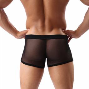 img 2 attached to Get A Cool And Sexy Look With Men'S Breathable Mesh Boxer Briefs - Low Rise And Pack Set Included!
