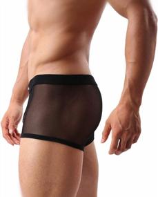 img 4 attached to Get A Cool And Sexy Look With Men'S Breathable Mesh Boxer Briefs - Low Rise And Pack Set Included!
