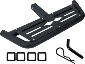 img 4 attached to HONGNAL 2 Inch Hitch Step Bar With Lock - Rear Bumper Guard Protector For Car Truck Vehicles