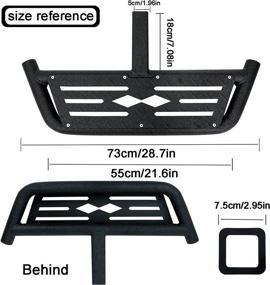 img 3 attached to HONGNAL 2 Inch Hitch Step Bar With Lock - Rear Bumper Guard Protector For Car Truck Vehicles