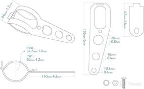 img 1 attached to 🏍️ KiWAV Headlight Mount Brackets: Fork Ears Black for Motorcycle Bobber Chopper Cafe Racer - Adjustable 30-38mm