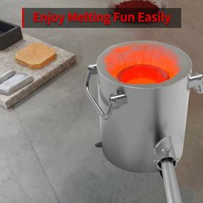 img 3 attached to High-Quality Gas Melting Furnace Kit - 6Kg Capacity - Stainless Steel 304 - Inclusive Of Crucible, Tongs, And Gloves For Efficient Metal Smelting