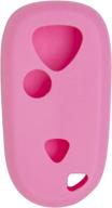 enhance your style and security with keyless2go silicone cover protective case for fcc e4eg8d-444h-a remote key fobs - pink logo