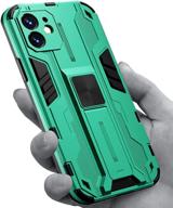 rizz case for iphone 11 with kickstand holder magnetic shockproof car mount armor military ultra slim mobile phone cover for men and women drop protection (green) logo