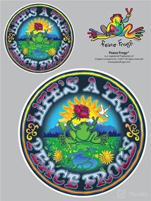 img 3 attached to 🐸 Colorful and Durable Peace Frogs Life's a Trip Car Sticker - Ideal for Windows, Bumpers, Laptops, and Crafts