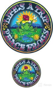 img 2 attached to 🐸 Colorful and Durable Peace Frogs Life's a Trip Car Sticker - Ideal for Windows, Bumpers, Laptops, and Crafts