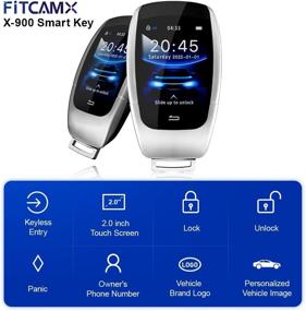 img 2 attached to 🚗 Fitcamx X-900 Advanced Smart Remote Control Car Key, Upgraded Keyless Entry with Push Start Engine Compatibility, LCD Display for Auto Lock & Unlock, All-in-One Key Fob Replacement, Optional Logo & Toolkit