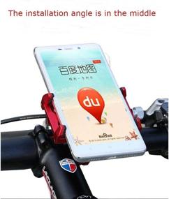 img 2 attached to 🚴 GUB Bike Phone Mount Holder: Universal Adjustable Cradle Clamp for iPhone & Samsung Galaxy - RED88