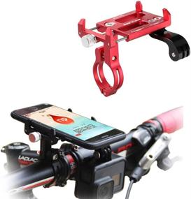 img 4 attached to 🚴 GUB Bike Phone Mount Holder: Universal Adjustable Cradle Clamp for iPhone & Samsung Galaxy - RED88