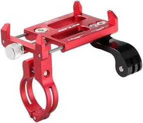 img 1 attached to 🚴 GUB Bike Phone Mount Holder: Universal Adjustable Cradle Clamp for iPhone & Samsung Galaxy - RED88