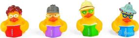 img 1 attached to 12-Piece Fun Express Reading Rubber Duckies for Libraries, Teaching, and Treasure Chest Toys