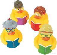 12-piece fun express reading rubber duckies for libraries, teaching, and treasure chest toys logo