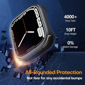 img 1 attached to Get Ultimate Protection For Your New Apple Watch Series 8/7 With TAURI'S 2-Pack Case And Tempered Glass Screen Protector - Military Grade [2022 Release]