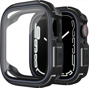img 4 attached to Get Ultimate Protection For Your New Apple Watch Series 8/7 With TAURI'S 2-Pack Case And Tempered Glass Screen Protector - Military Grade [2022 Release]