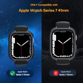 img 3 attached to Get Ultimate Protection For Your New Apple Watch Series 8/7 With TAURI'S 2-Pack Case And Tempered Glass Screen Protector - Military Grade [2022 Release]