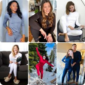 img 1 attached to Warm Up In Style With Thermajane Women'S Fleece-Lined Long Johns!