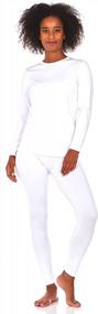 img 3 attached to Warm Up In Style With Thermajane Women'S Fleece-Lined Long Johns!