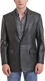 img 4 attached to BGSD Men'S Lambskin Leather Blazer: The Perfect Sport Coat For Any Occasion
