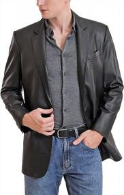 img 2 attached to BGSD Men'S Lambskin Leather Blazer: The Perfect Sport Coat For Any Occasion