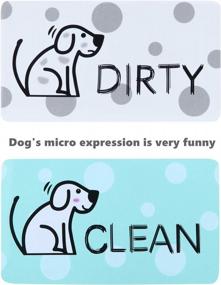 img 3 attached to Double Sided Dishwasher Magnet Clean Dirty Sign - Universal Kitchen Flip Indicator With Strong Magnet Cover, Great Gift For Women And Dog Owners