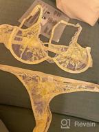 img 1 attached to Floral Lace Bra And Panty Set: Exotic 2 Piece Lingerie For Women With Underwired Support review by Eddie Breezy