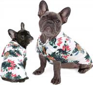 get your furry friend ready for summer with a hawaiian shirt for dogs - floral cool t-shirt clothes, dog outfits for small dogs in white (large size) logo