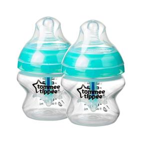 img 4 attached to Clear Tommee Tippee Anti-Colic Bottles, 5Oz, Pack Of 2 - Advanced Technology