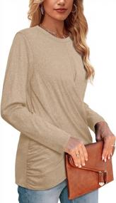 img 2 attached to Shop Jescakoo'S Stylish Twist Front Long Sleeve Tunics For Women - Perfect Legging Pairing!
