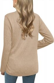 img 1 attached to Shop Jescakoo'S Stylish Twist Front Long Sleeve Tunics For Women - Perfect Legging Pairing!