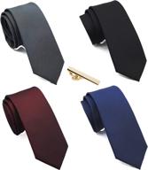 👔 best narrow men's accessories: skinny neckties in 4 colors - tc040e ties, cummerbunds & pocket squares логотип