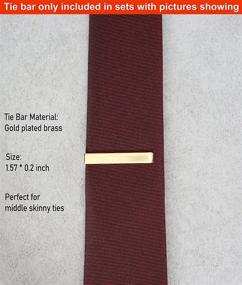 img 2 attached to 👔 Best Narrow Men's Accessories: Skinny Neckties in 4 Colors - TC040E Ties, Cummerbunds & Pocket Squares