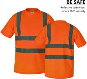 img 3 attached to Stay Safe In Style With SHORFUNE'S High-Visibility Orange T-Shirt - ANSI/ISEA XL Standards Compliant