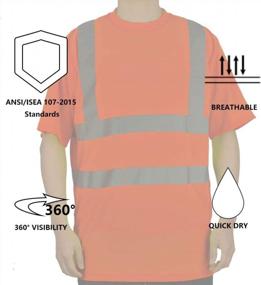 img 1 attached to Stay Safe In Style With SHORFUNE'S High-Visibility Orange T-Shirt - ANSI/ISEA XL Standards Compliant