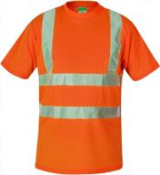 stay safe in style with shorfune's high-visibility orange t-shirt - ansi/isea xl standards compliant logo