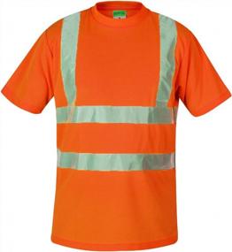 img 4 attached to Stay Safe In Style With SHORFUNE'S High-Visibility Orange T-Shirt - ANSI/ISEA XL Standards Compliant